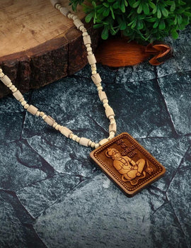 Bageshwar Dham Tulsi Mala With Wooden Hanumanji Locket