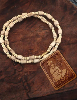 Bageshwar Dham Tulsi Mala With Wooden Hanumanji Locket