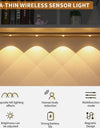 LED PIR Motion Sensor Cabinet  With USB Rechargeble
