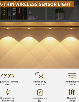 LED PIR Motion Sensor Cabinet  With USB Rechargeble