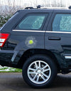 3D Broken Glass Football Car Sticker